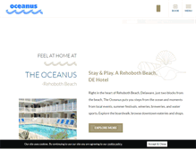 Tablet Screenshot of oceanusmotel.com